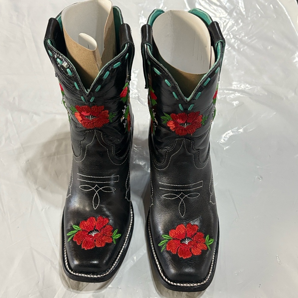 Rodeo Quincy Senorita Rosita Black Cowboy Boots; Size 7.5